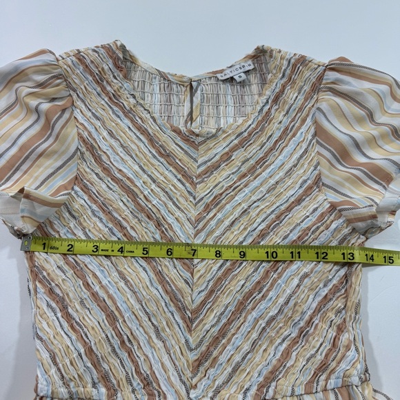 Baltic Born Willow Smocked Maxi Dress Tan Yellow Stripe - Picture 6 of 9